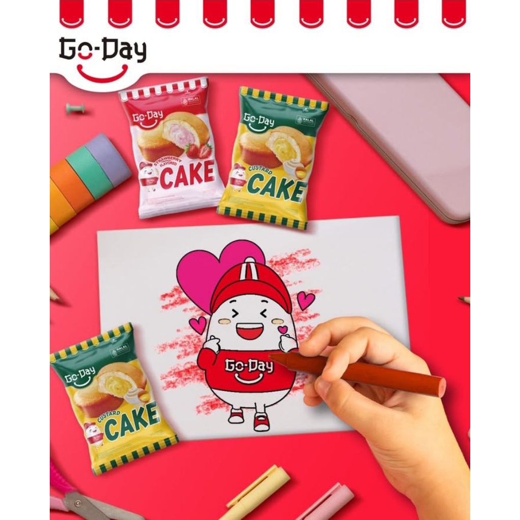 

GO DAY GO PIE CAKE STRAWBERY / KUE BOLU STRAWBERI