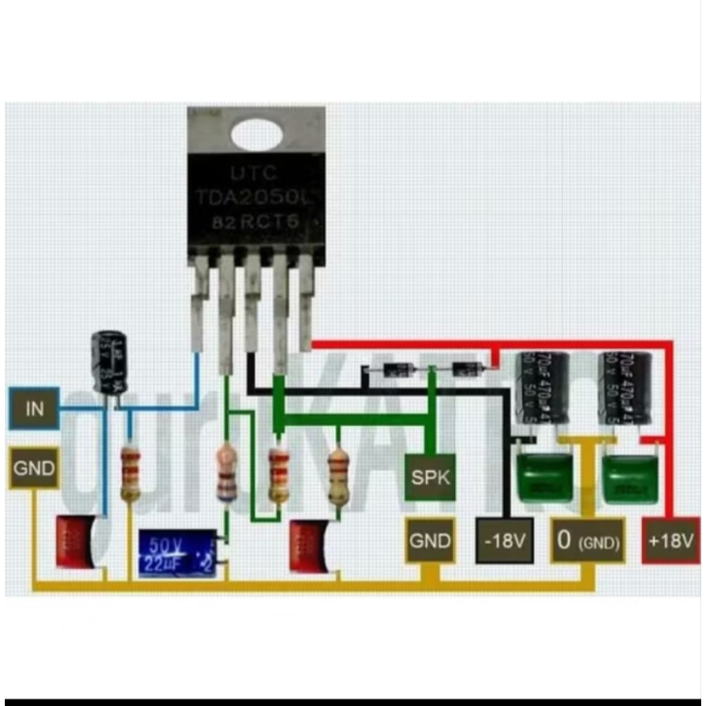TDA2050A TDA2050 TDA 2050 TO220-5 TO220 ASLI ORIGINAL