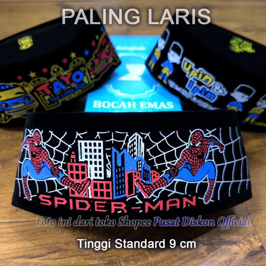 Peci Anak Laki Laki Songkok Kopiah Anak Karakter Hitam Polos