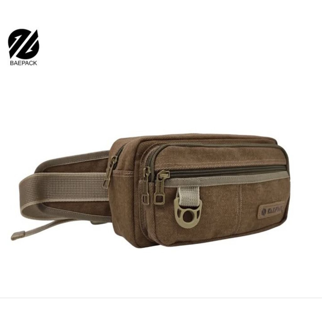 Tas pinggang kanvas premium Baepack tas selempang kanvas