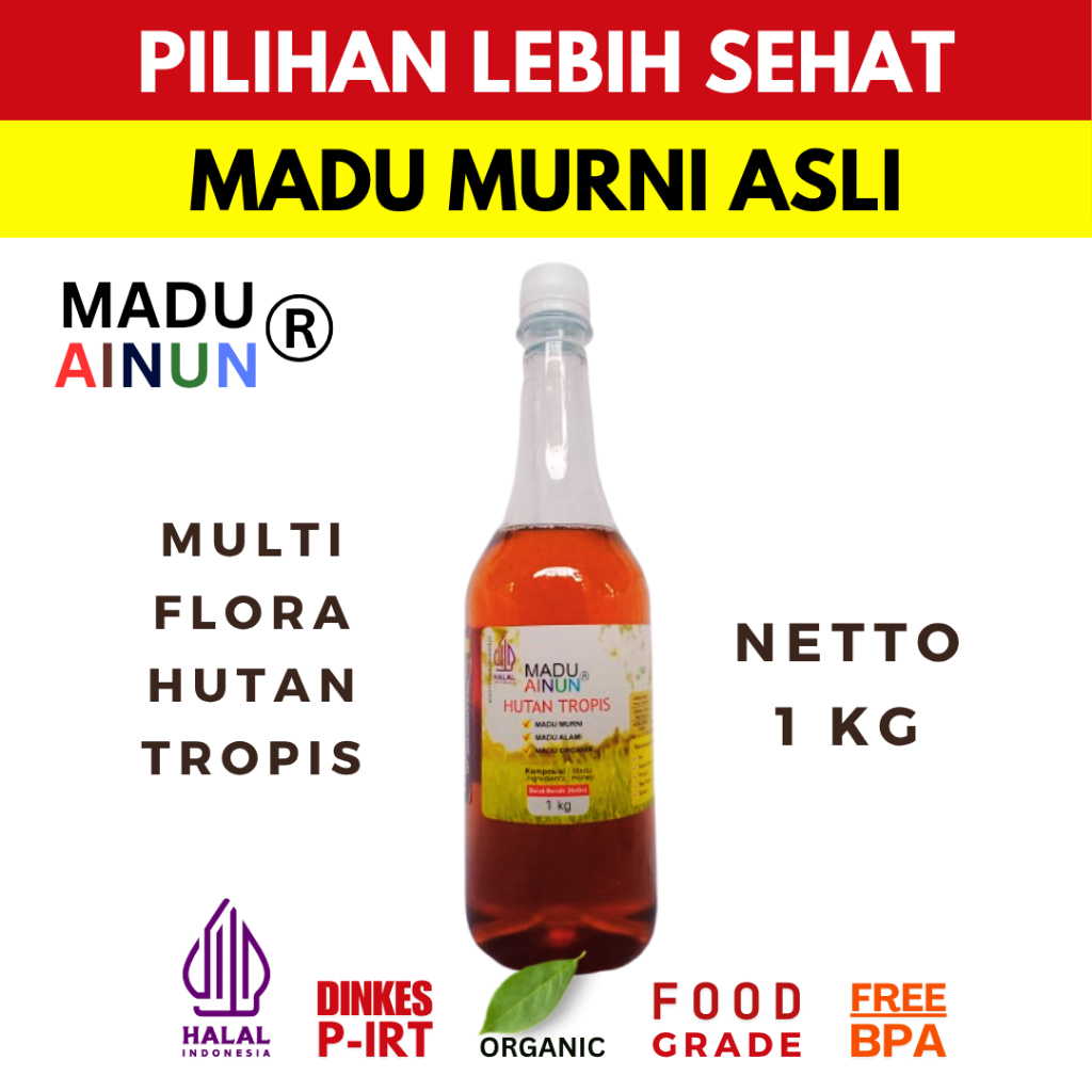 

Superfood madu mentah raw honey madu murni asli multi flora 1 kg