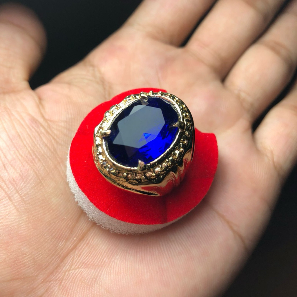Cincin Batu King Safir Cut diamond Original