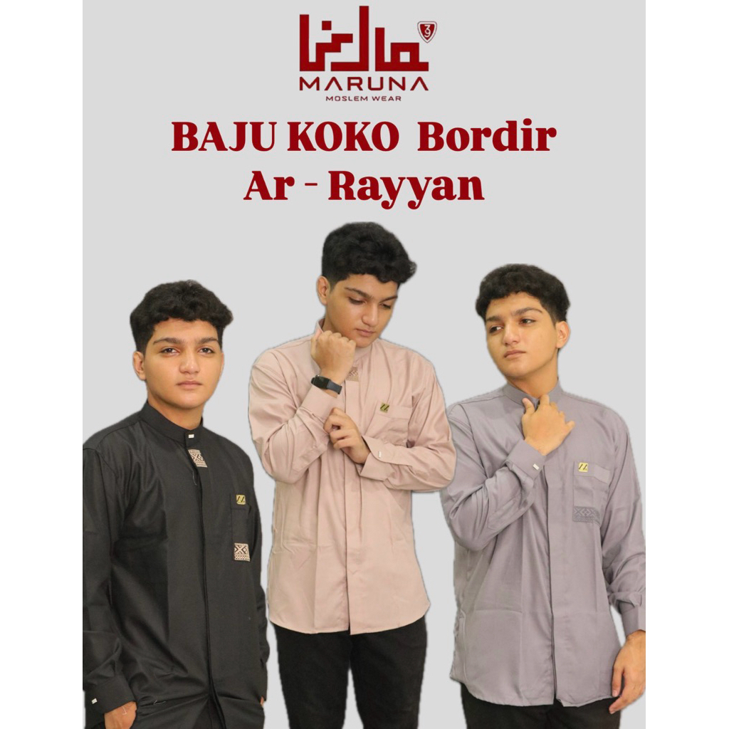 Koko Bordir Ar - Rayyan MARUNA39 Lengan Panjang