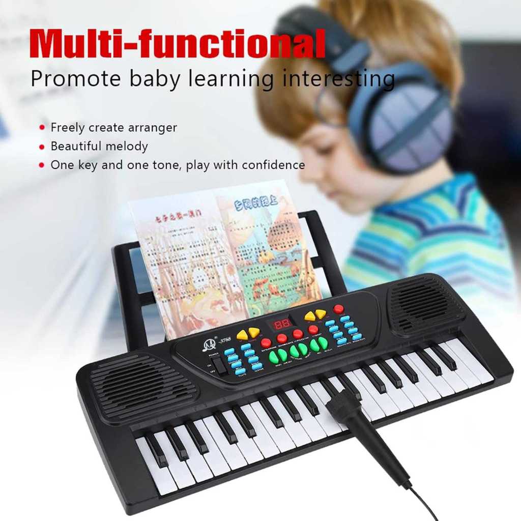 Piano Digital Elektrik Mainan Anak 37 Key with Microphone