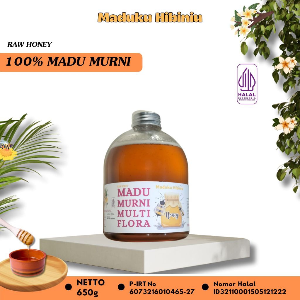 

Madu Murni Multiflora Super Premium 650g Raw Honey Maduku Hibiniu