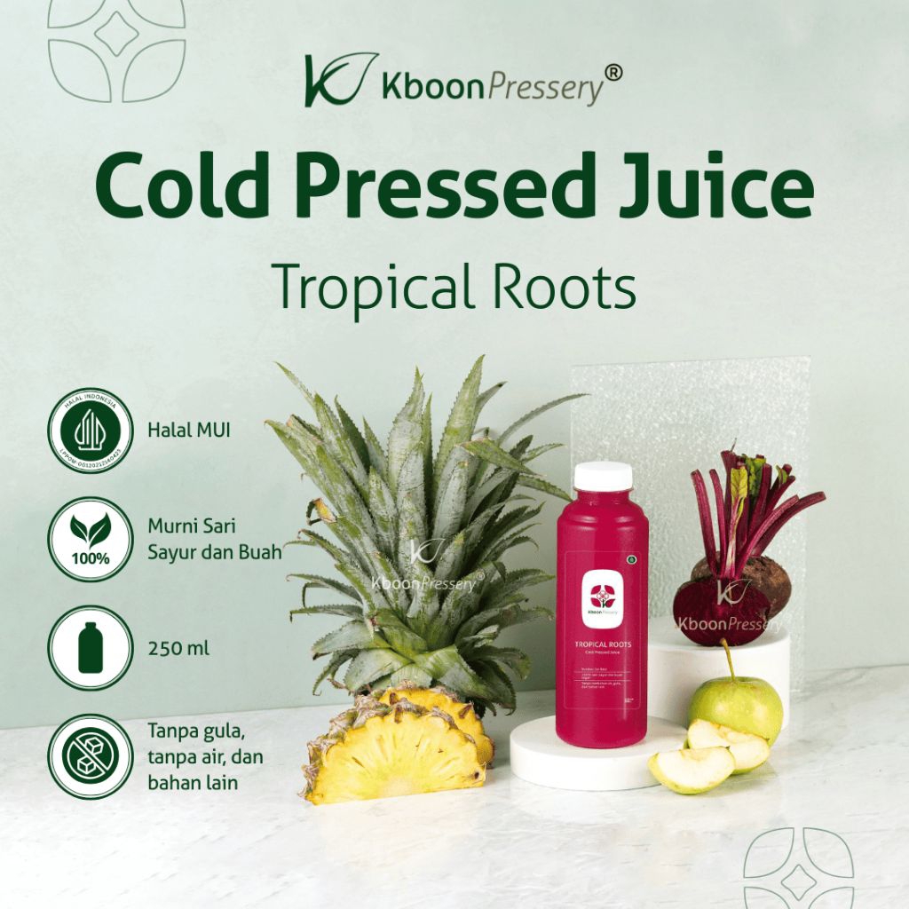 

Cold Pressed Juice Tropical Roots 250ml Kboon