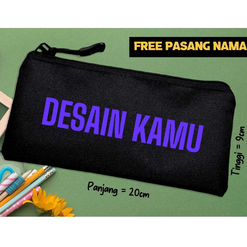 

Custom Desain Gambar dan Nama Sendiri Tempat Kotak Pensil Anak Remaja Bahan Cordura