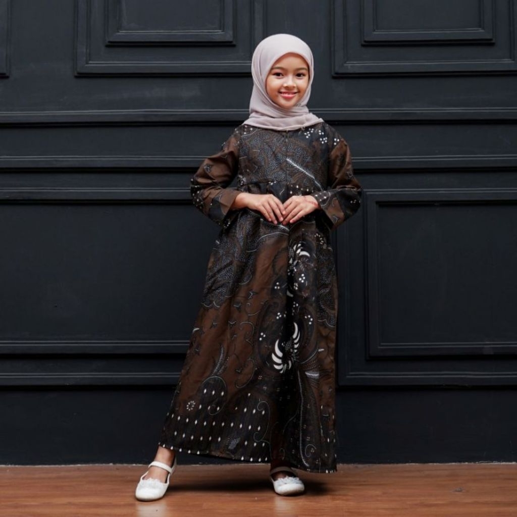 Unik Baju Gamis Batik Anak//Batik Anak Perempuan Usia 3-12Th