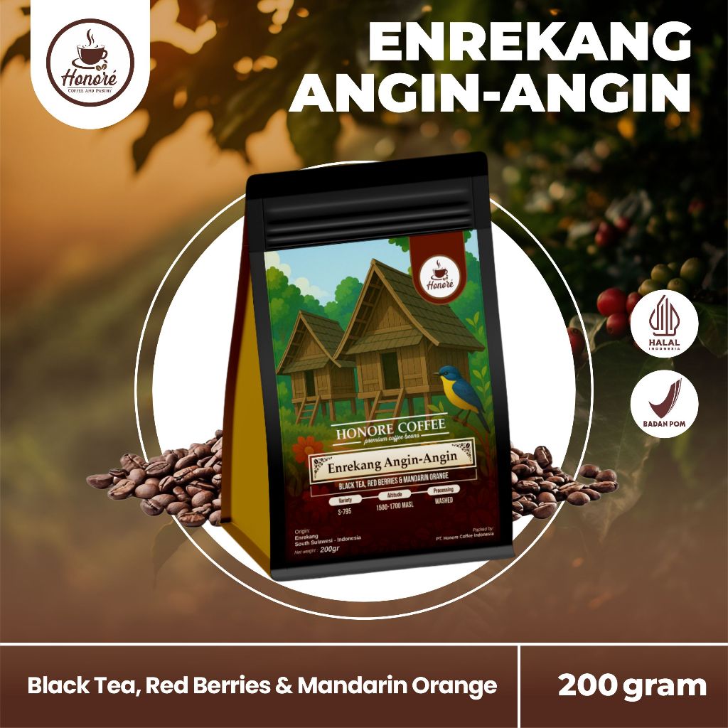 

Kopi Arabika Enrekang Angin - Angin (200 gr) Single Origin Coffee south Sulawesi