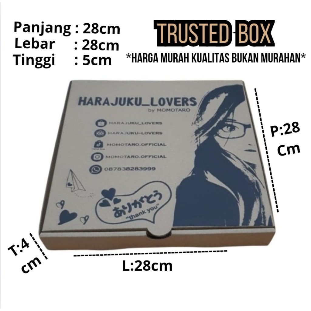 

kARDUS MODEL PIZZA/KARDUS PACKAGING BISA CUSTOM UK 28X28X4