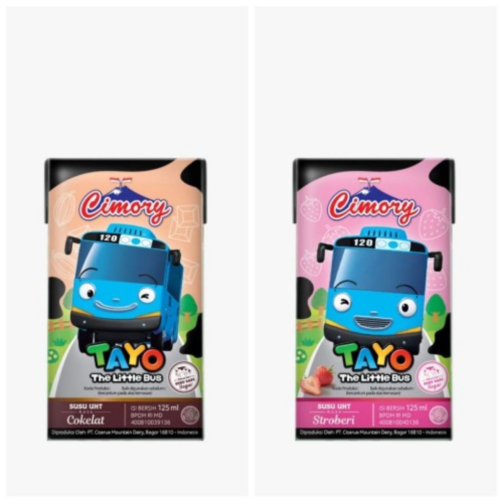 

[Isi 20pcs ] Susu Cimory 125 ml Rasa Storbery dan Coklat Edisi Pororo dan Tayo