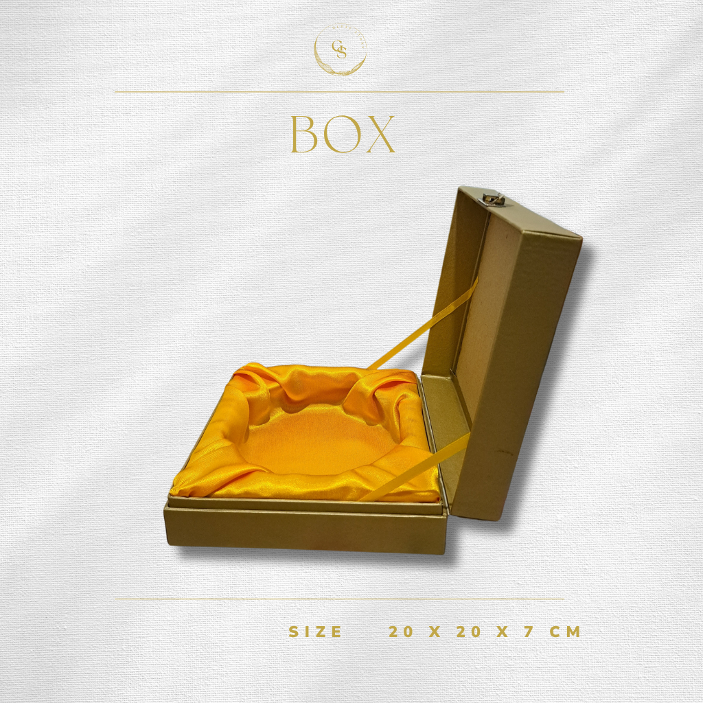 

Kotak Hadiah Eksklusif Elegan | Golden Square Ribbon Box