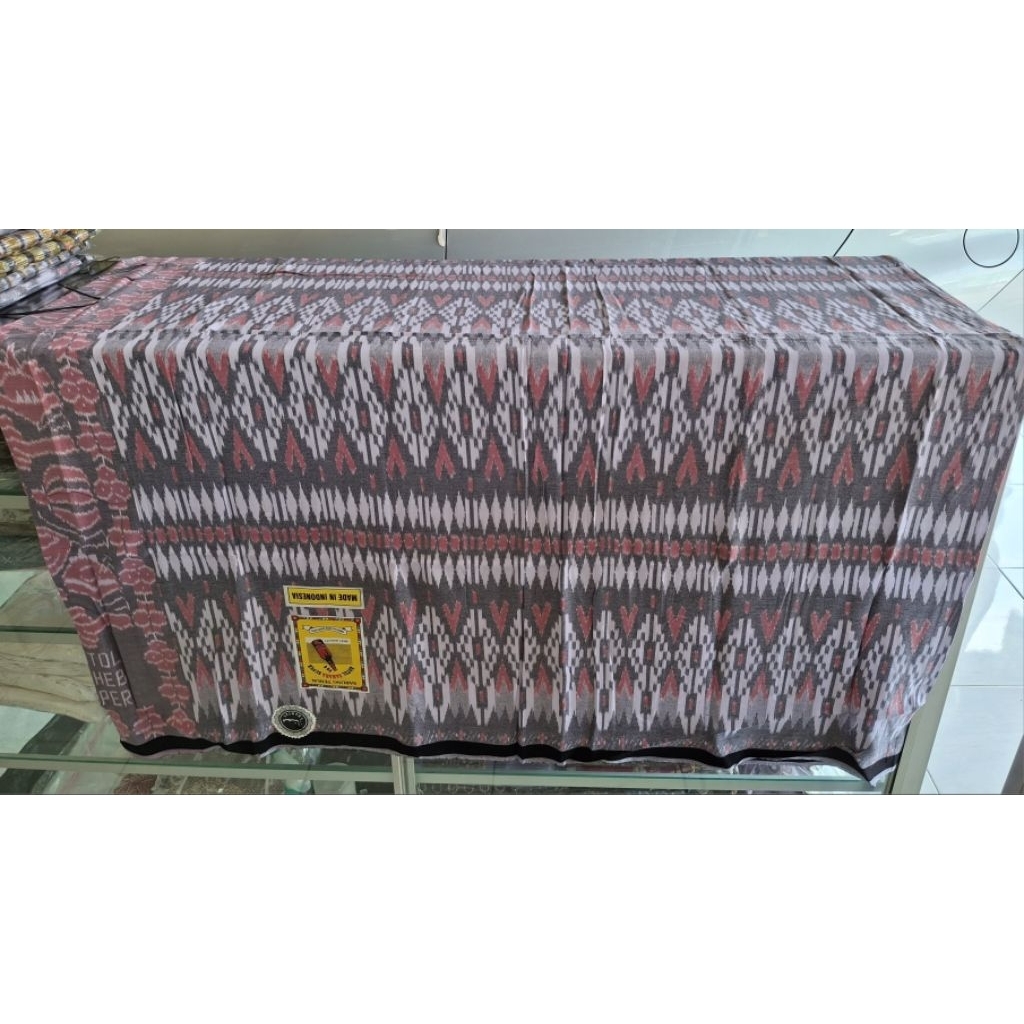 Sarung Tenun Botol Suheb Super Cap Sahara Size Jumbo Tenun ATBM Kerajinan Warna Putih Nusantara Hand