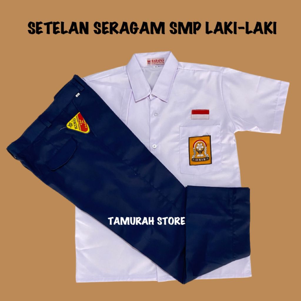 BAJU SERAGAM SMP ANAK LAKI-LAKI KELAS 1 SMP SAMPAI 3 SMP//SERAGAM SEKOLAH SMP