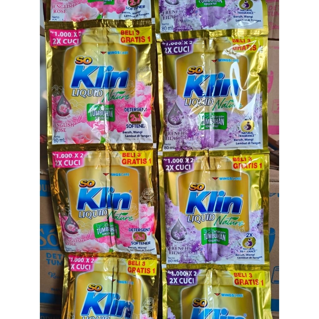 Soklin liquid tumbuhan jumbo 1 renceng 16 sachet