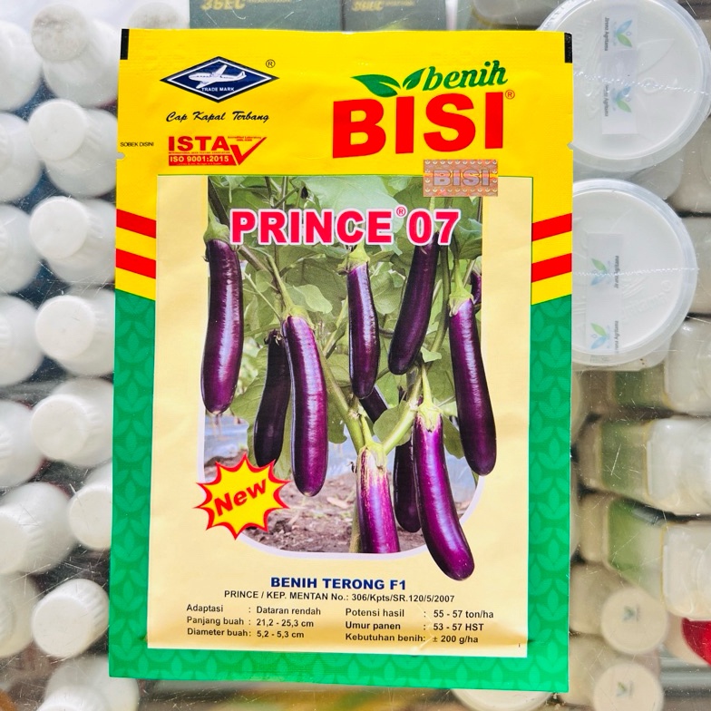 KODE A86Y Benih Bibit Terong NEW PRINCE 7  1 Gram Terong Ungu Cap Kapal Terbang Prince EPA