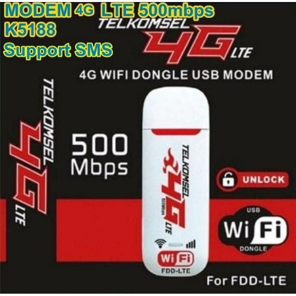 Modem Wifi Mifi 4G LTE Modem USB 500mbps Unlock Xidol K5188