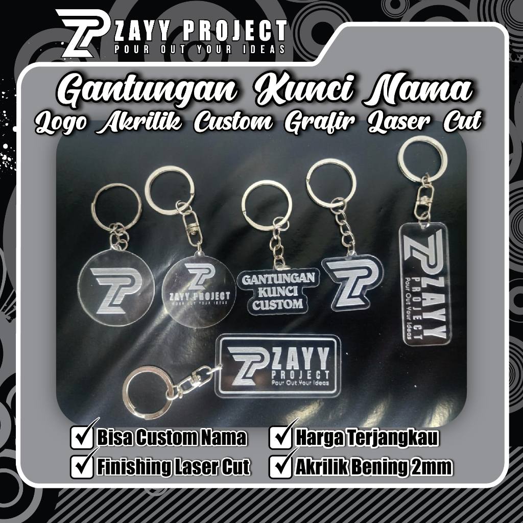 Gantungan Kunci Akrilik / Gantungan Kunci Grafir / Gantungan Kunci Grafir / Gantungan Kunci Grafir