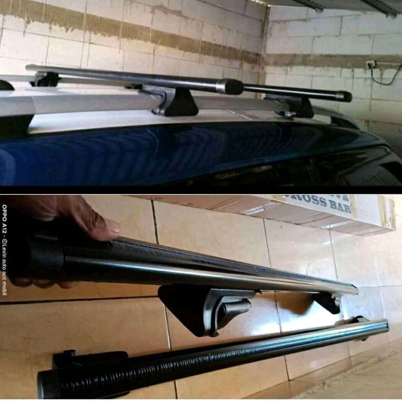 KODE J37K Crossbar Cross bar Kaki Jepit Roof Rail Mobil Universal  1 pasang