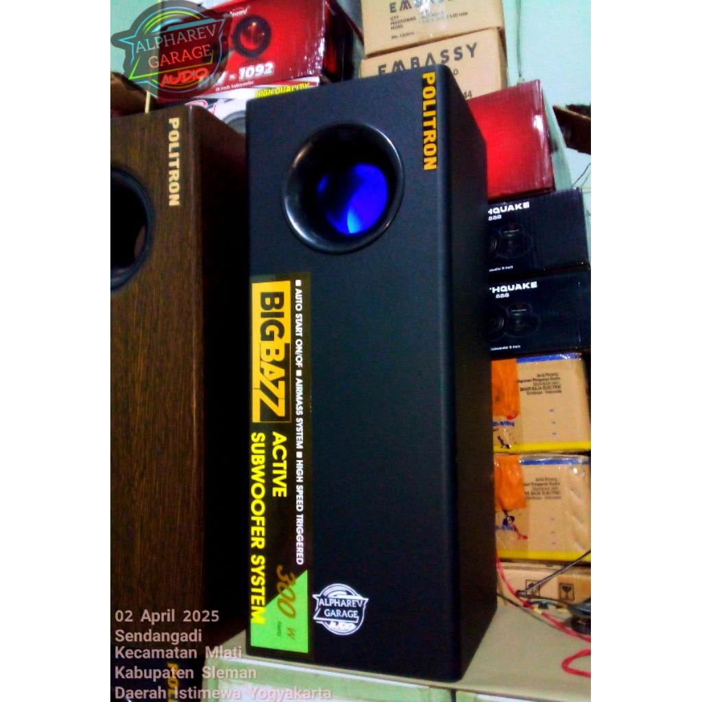BAZOOKA SUBWOOFER AKTIF EKONOMIS DOUBLE 2 SPEAKER WOOFER ACR 6 INCH 200 WATT