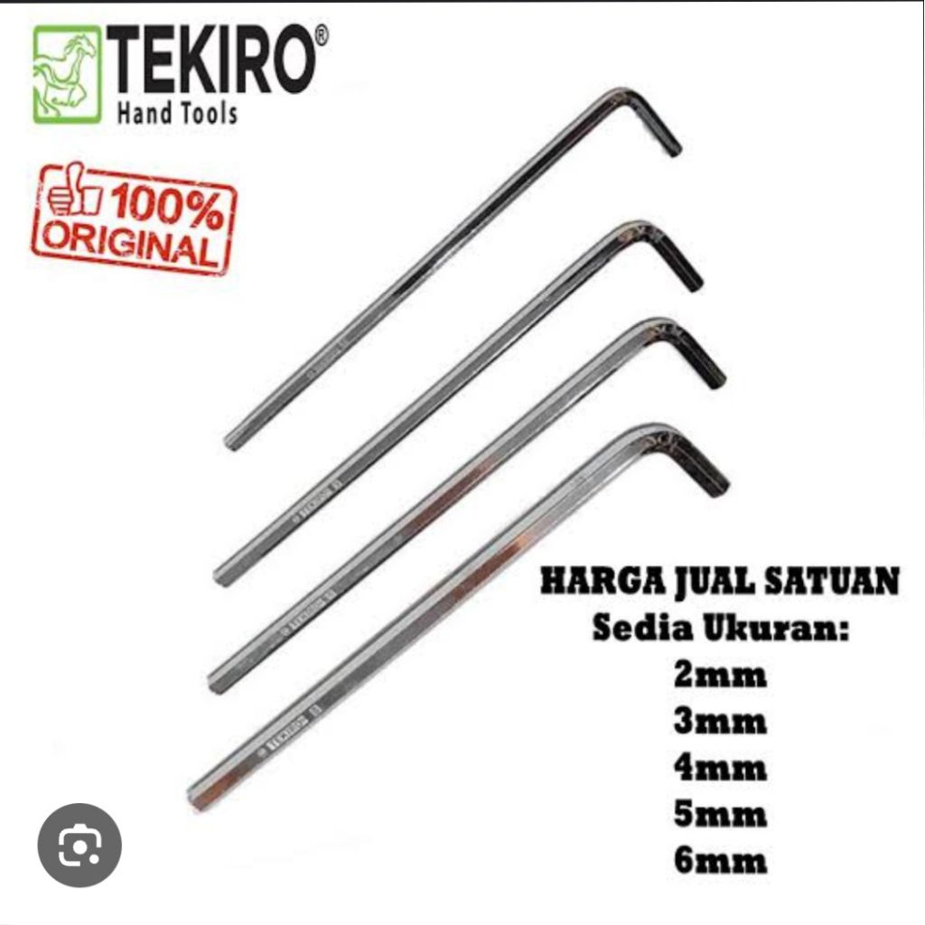 KUNCI L PANJANG MM TEKIRO SATUAN BARANG DIJAMIN ASLI ORIGINAL 100%