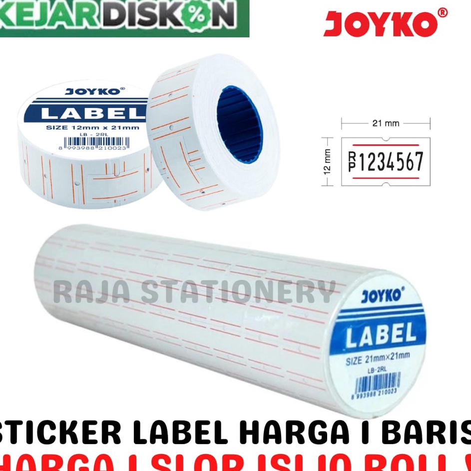 

JOYKO PRICE LABEL KERTAS STICKER LABEL HARGA JOYKO ISI ULANG 1 BARIS REFILL MX55M LB2RL 1PCS
