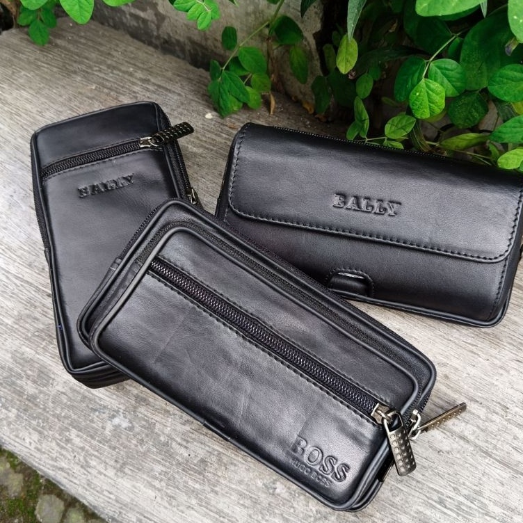 KODE V33D Dompet Hp Kulit Double Tempat Slot  Tempat Hp Double Kulit Asli  Sarung Hp Double Kulit Sa