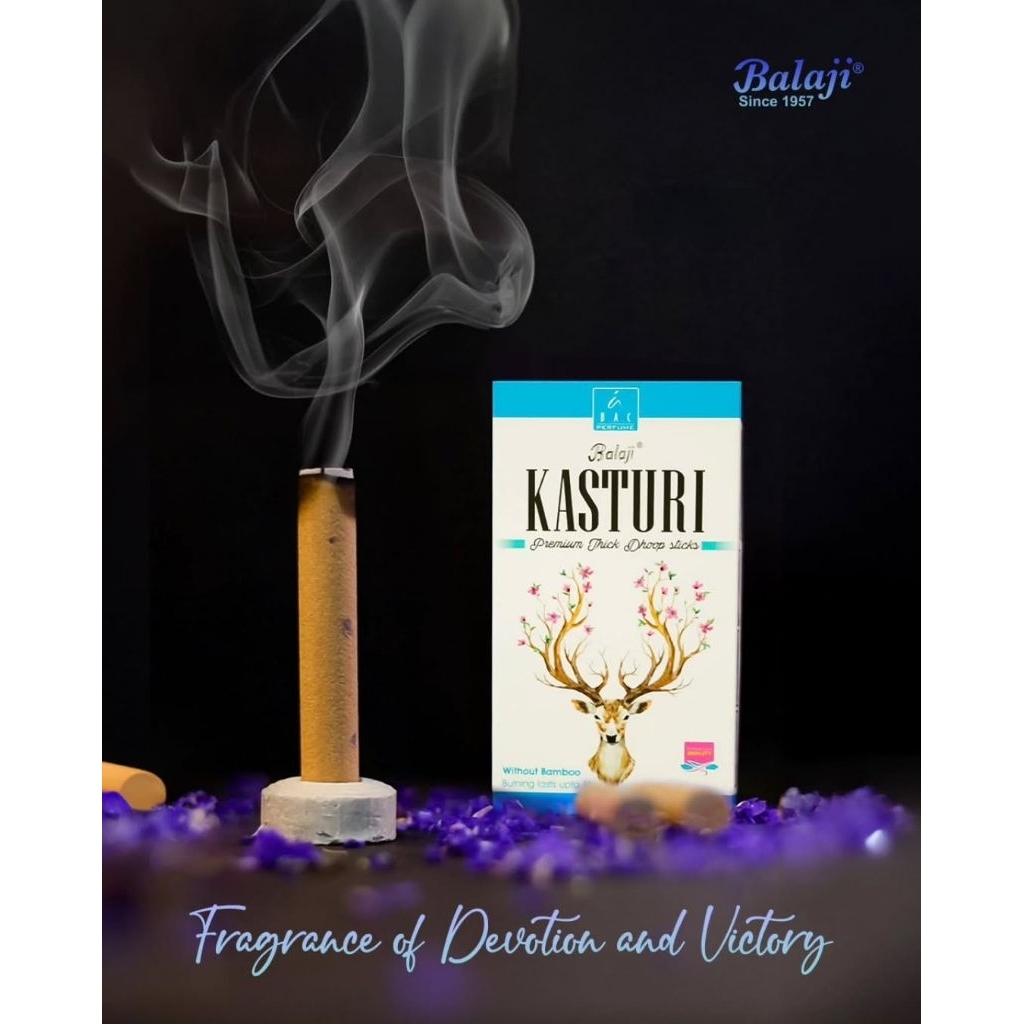 Hio Dupa Wangi Aromaterapi Dhoop Kasturi Jumbo Premium Balaji isi 10 Dhoop Tanpa Stik Bambu