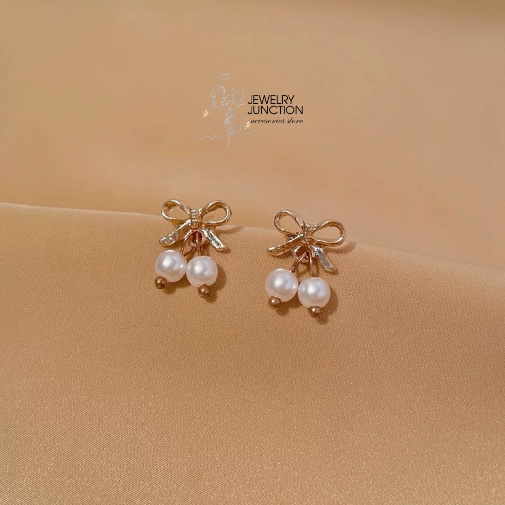 ANTING PITA MUTIARA JUNTAI/ ANTING UNIK/ ANTING PESTA/ AKSESORIS LUCU/ PERHIASAN LUCU