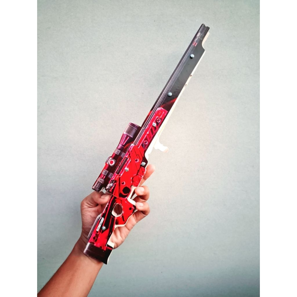 Mainan Tembak Anak Laki AWM Free fire, Tembakan karet