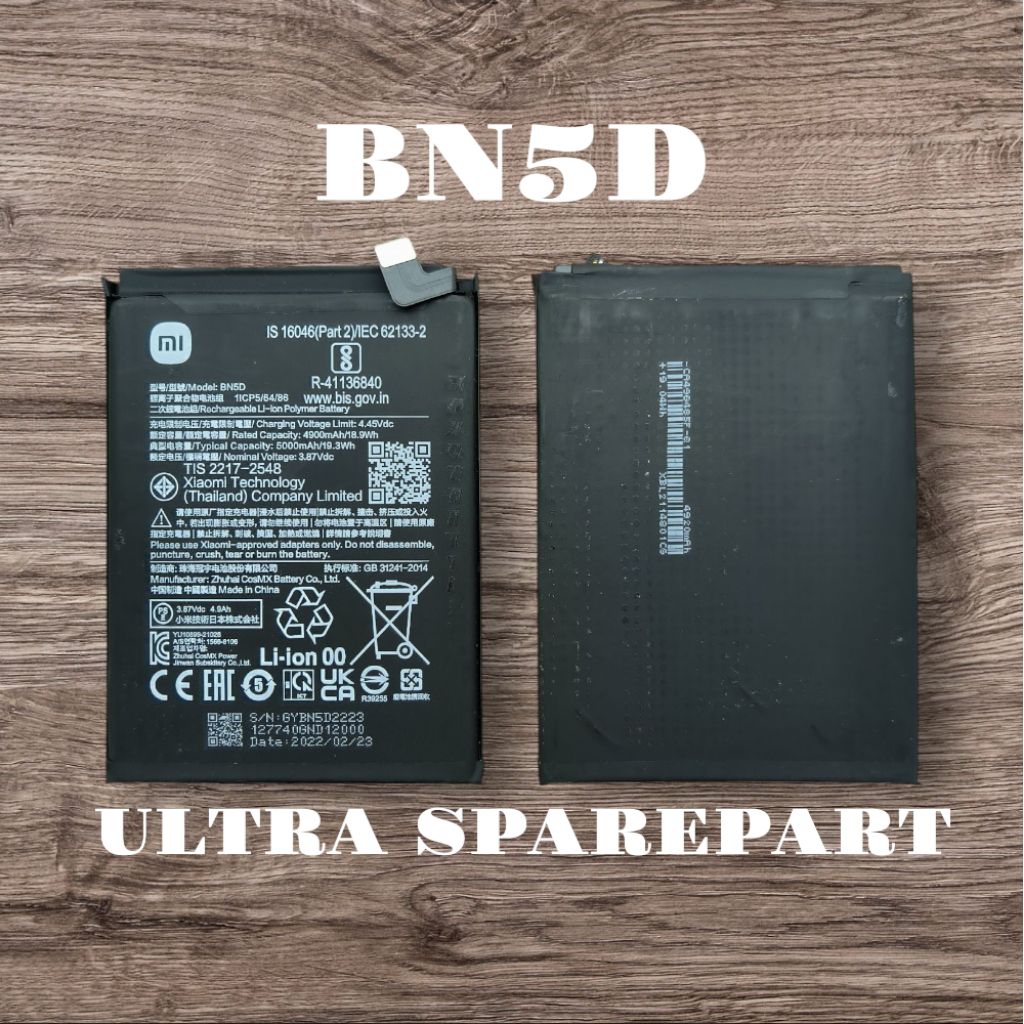 BATRE BATTERY BATERAI BN5D REDMI NOTE 11 4G/POCO M4 PRO ORIGINAL 100% COPOTAN BEKAS SECOND