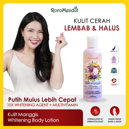 Roro Mendut Kulit Manggis Whitening Firming Body Lotion | BPOM HALAL Lotion Pemutih Kulit Tubuh Bada