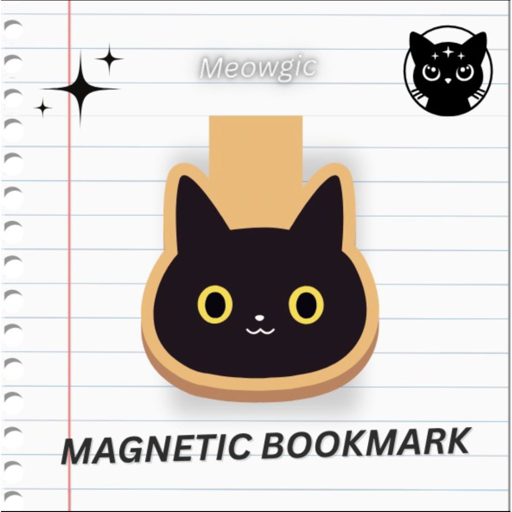 

Magnetic Bookmark Meowgic