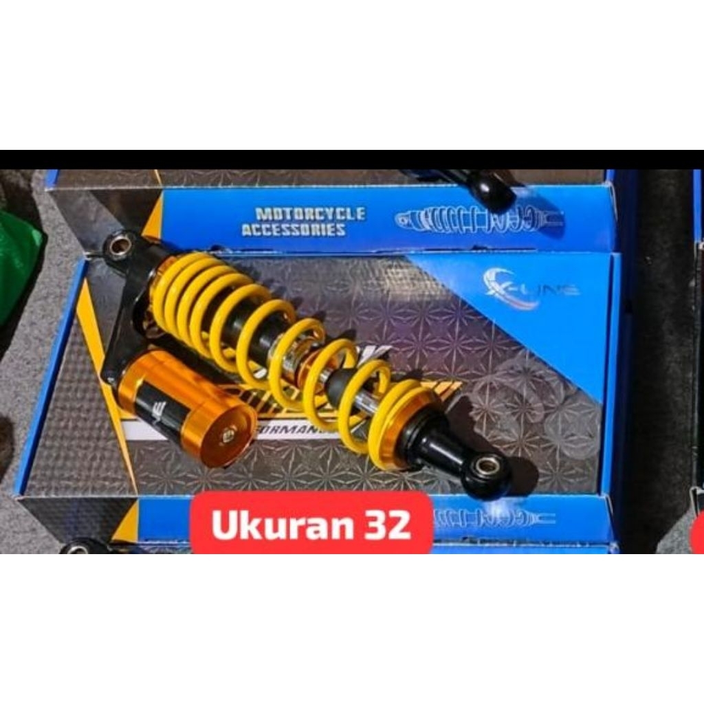 Shockbreaker XLine tipe 508 Copy YSS warna Black yellow As chrom Ukuran 32 320 X Line XLine CB GL MP