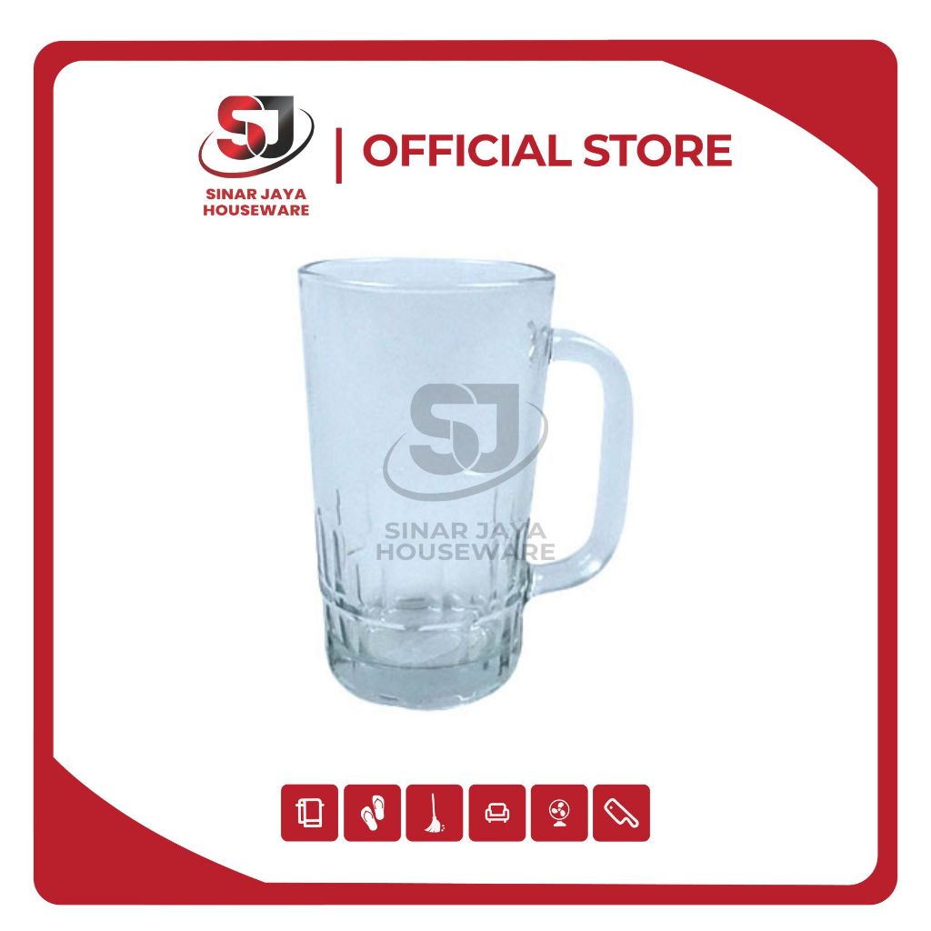 GELAS B20 N BBC / Gelas Teh Kaca Gagang/ Gelas Gagang Kaca B20N BBC Gelas Bir 350 ml