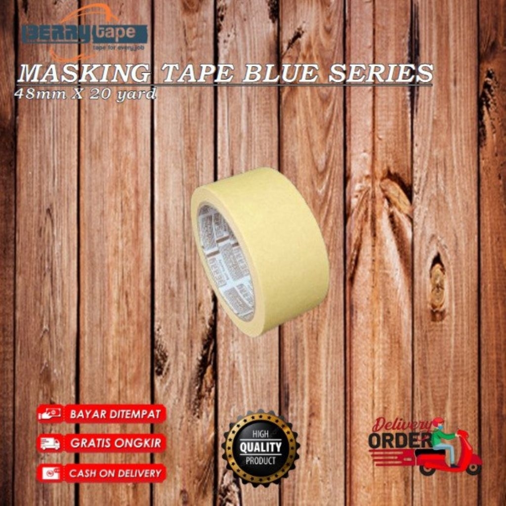 

MASKING TAPE PR-LAKBAN KERTAS MERK BERRY UKURAN 48MM -LAKBAN DINDING