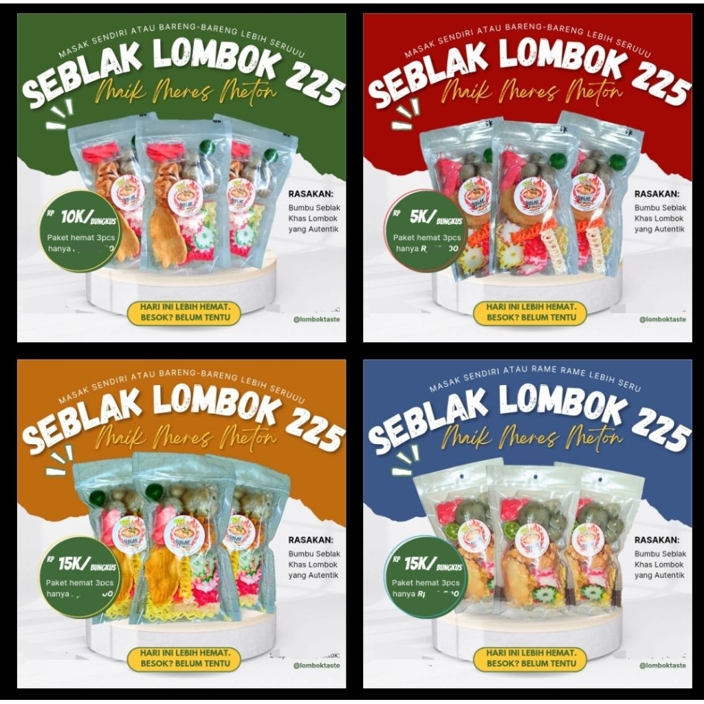 

PAKET HEMAT 3 IN 1 BUNDLING SEBLAK LOMBOK 225