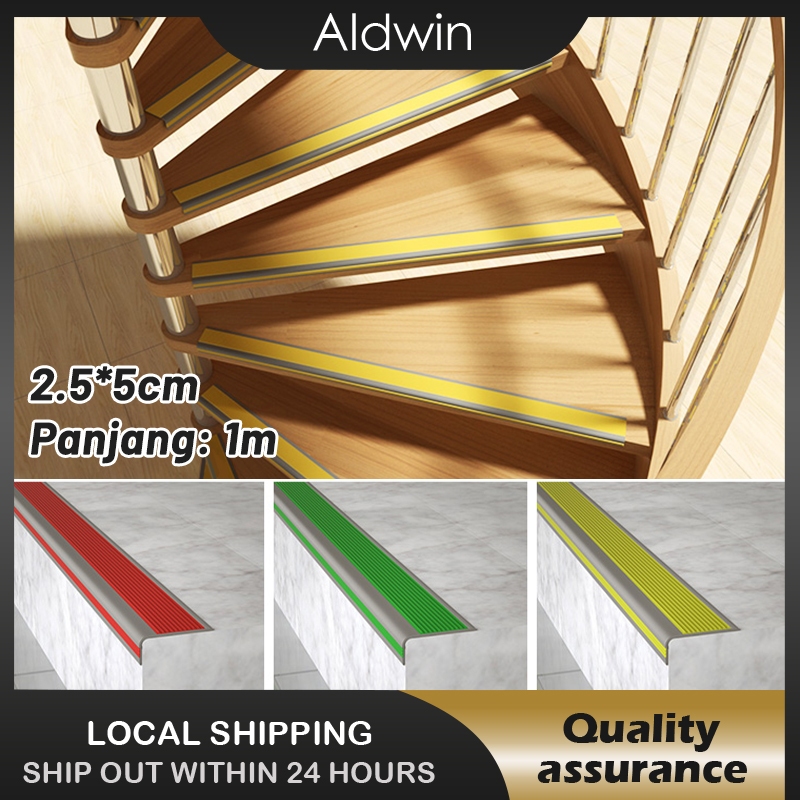 Karet Ujung Tangga / Stepnosing Karet / Lis Karet / Lis Tangga Karet Panjang Dengan Perekat