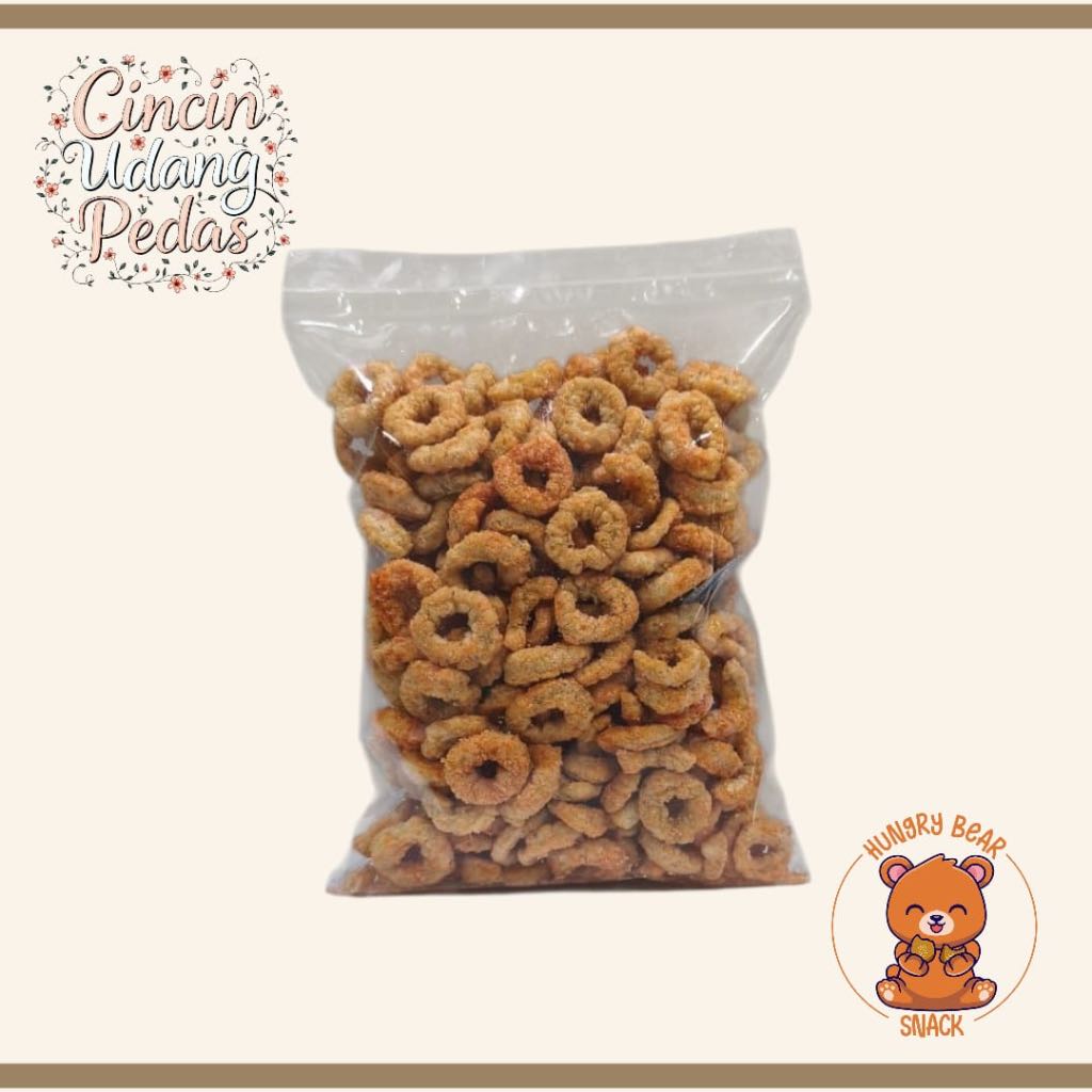 

Cincin Udang 250 gr - Hungry Bear Snack - enak, gurih, renyah - cemilan, snack, keringan