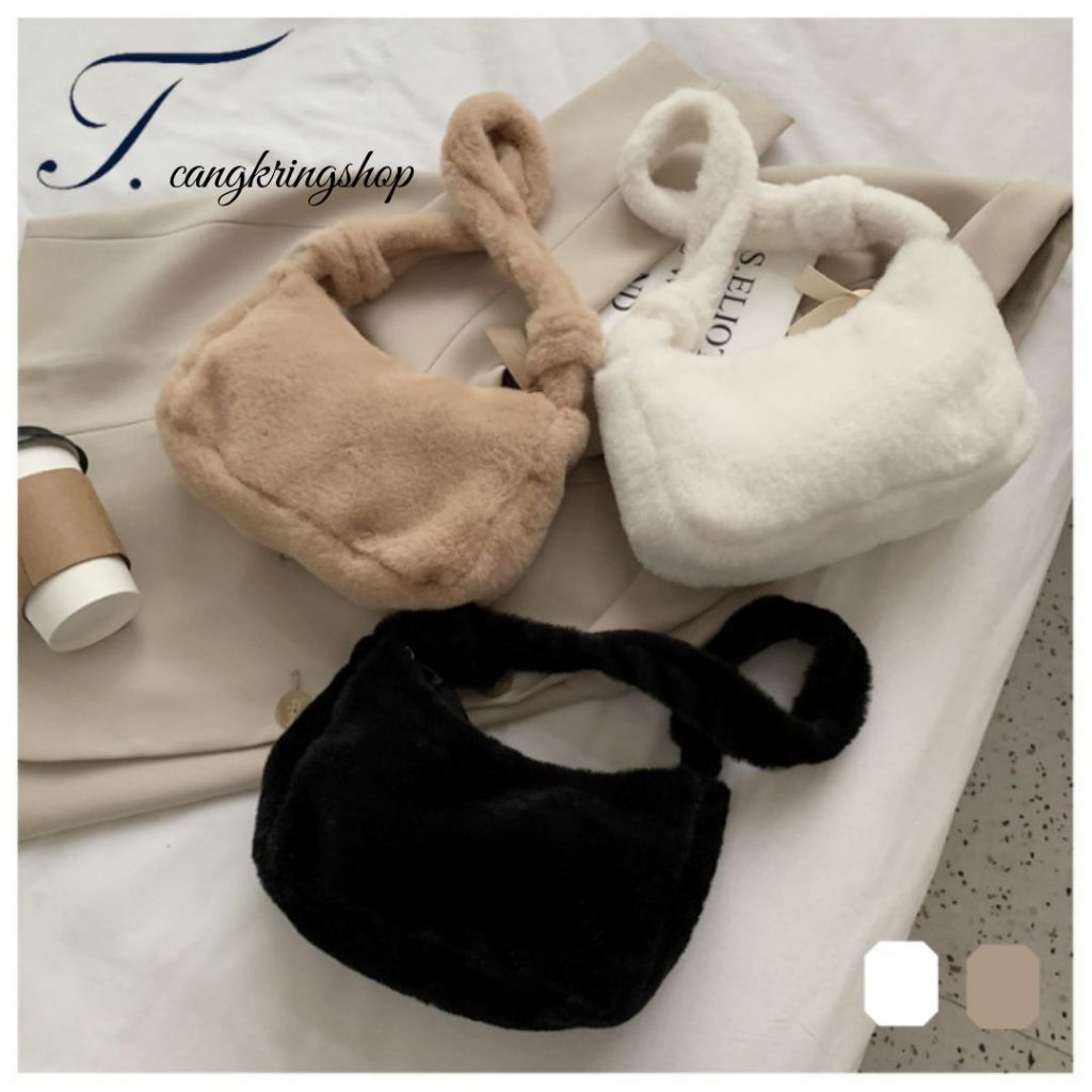 Tas Selempang Bulu Wanita – Tas Bulu Import Elegan Murah