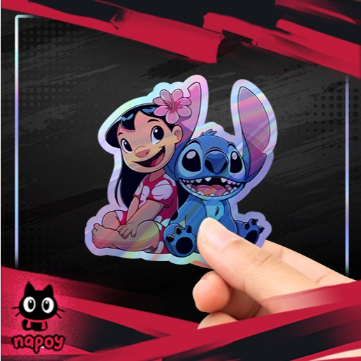 

Stiker Hologram Film Lilo & Stitch Cute Stitch 7