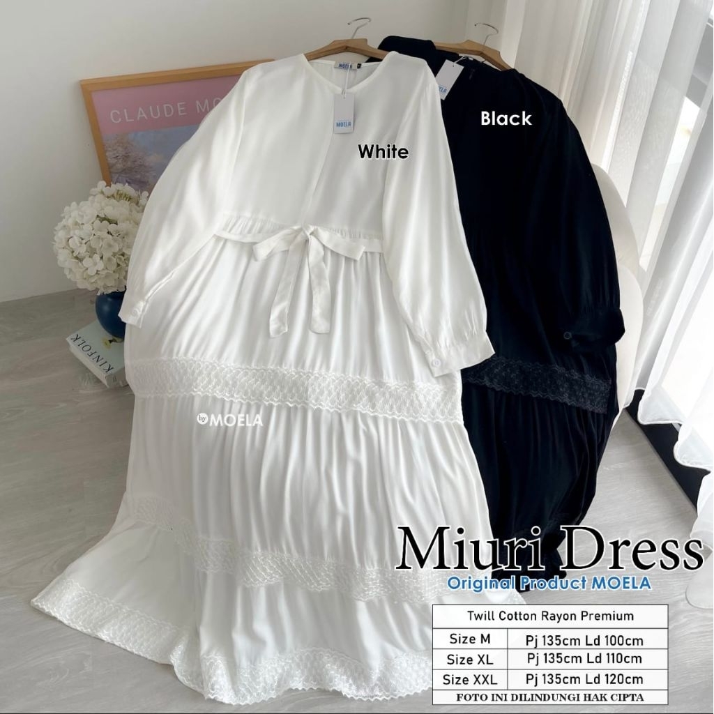 Gamis Polos Wanita Premium bahan Twill ORI Moela