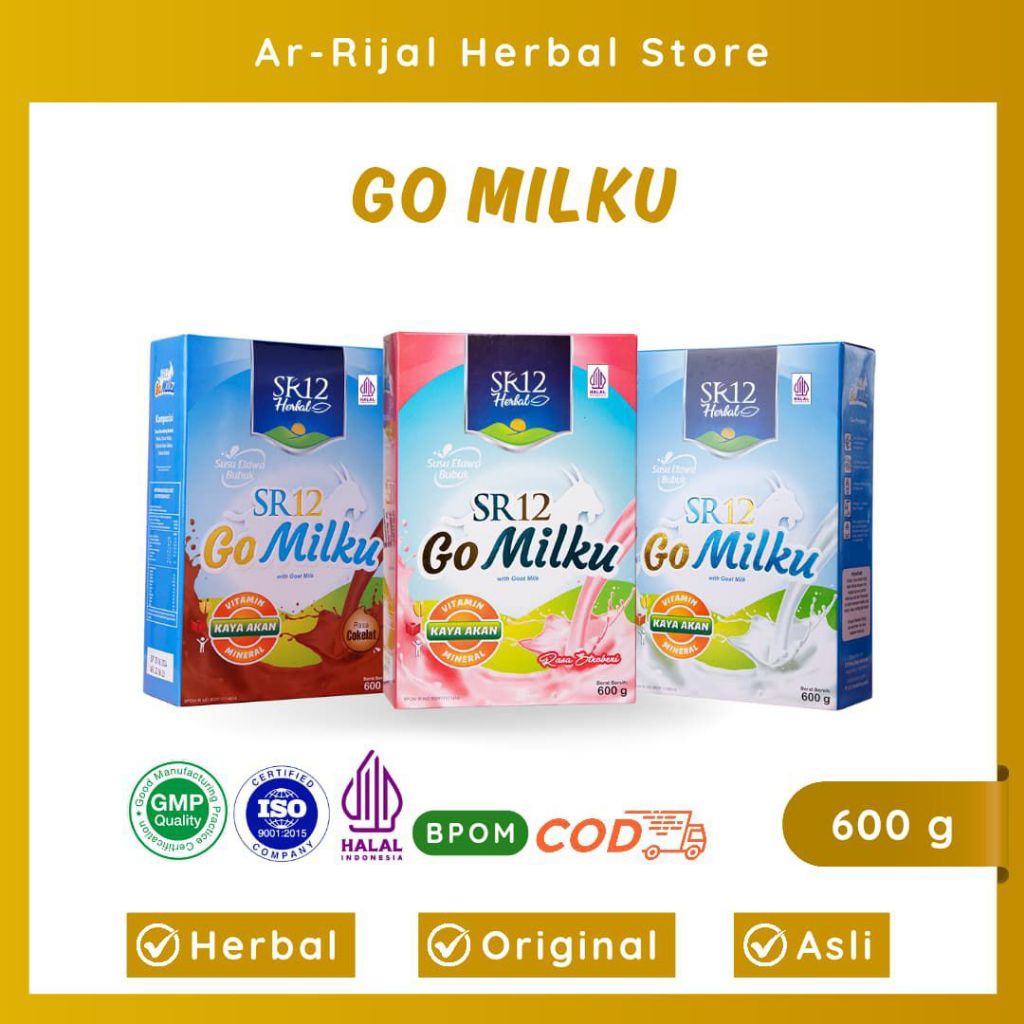 

Go Milku SR12 - Susu Kambing Etawa Penambah Berat Badan 600gr Paket Nutrisi Aman Bumil Busui