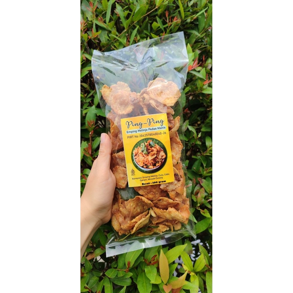 

Emping Belinjo Pedas manis PING PING 200gram renyah