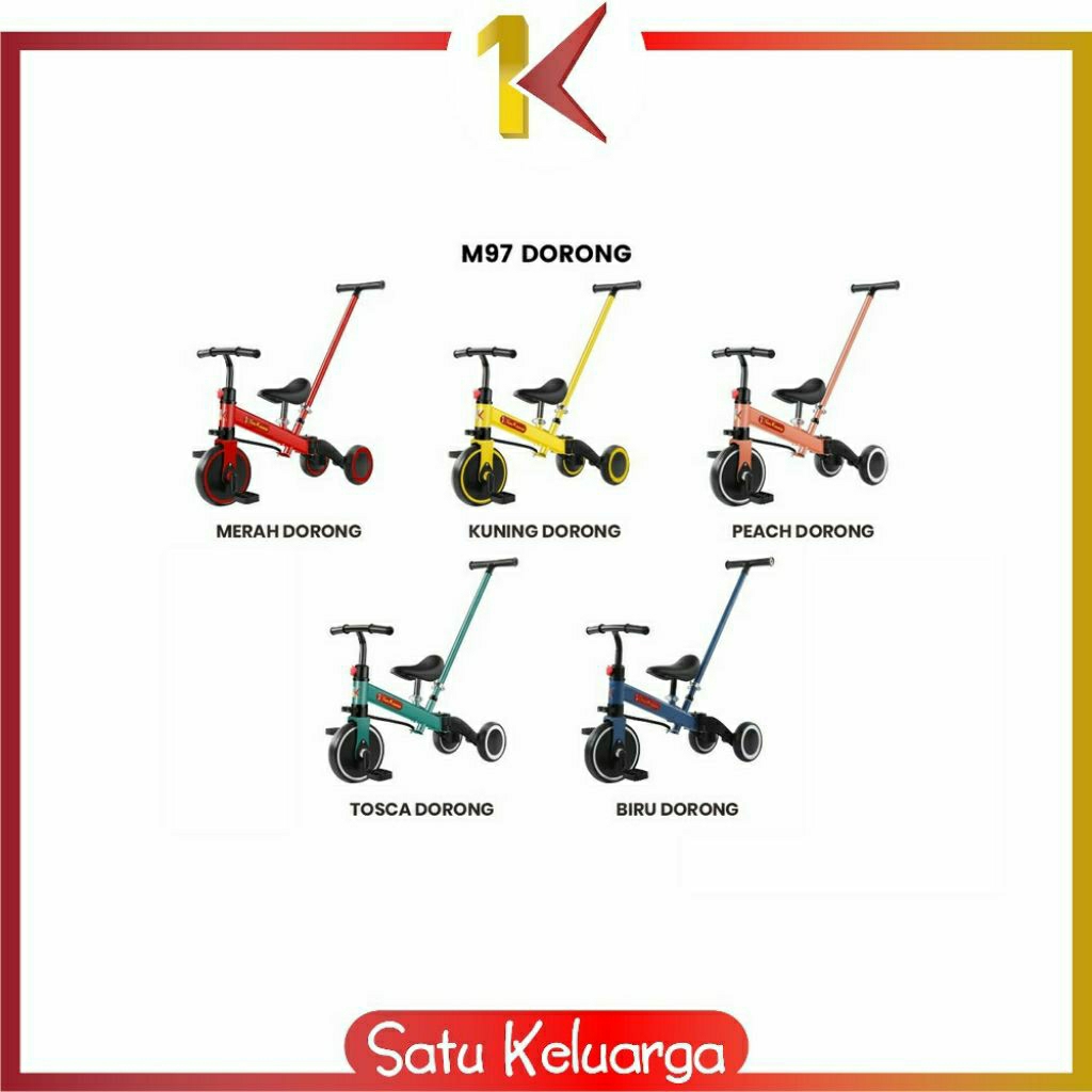 Sepeda Anak 3 Roda 2in1 Sepeda Keseimbangan Anak