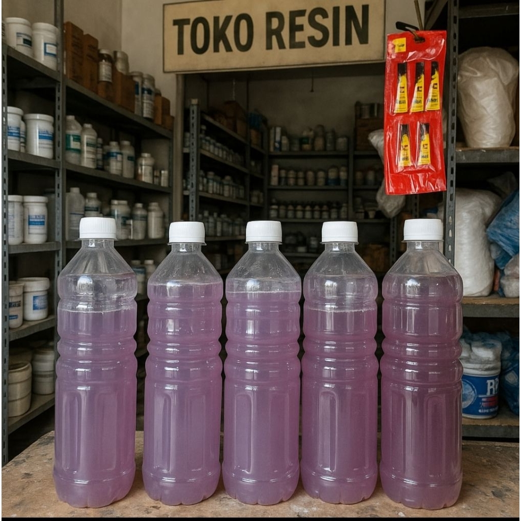 Resin Fiber merah SHCP 1L fre katalis