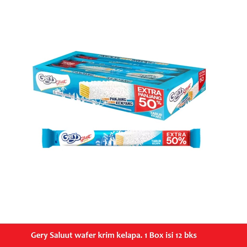 

gery saluut wafer tabur kelapa salut krim | box isi 12 bks