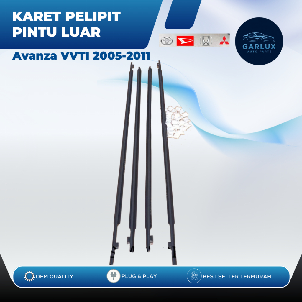 Karet Pelipit Pintu Toyota Avanza VVT-i 2005–2011 – Karet List Pintu Luar Original