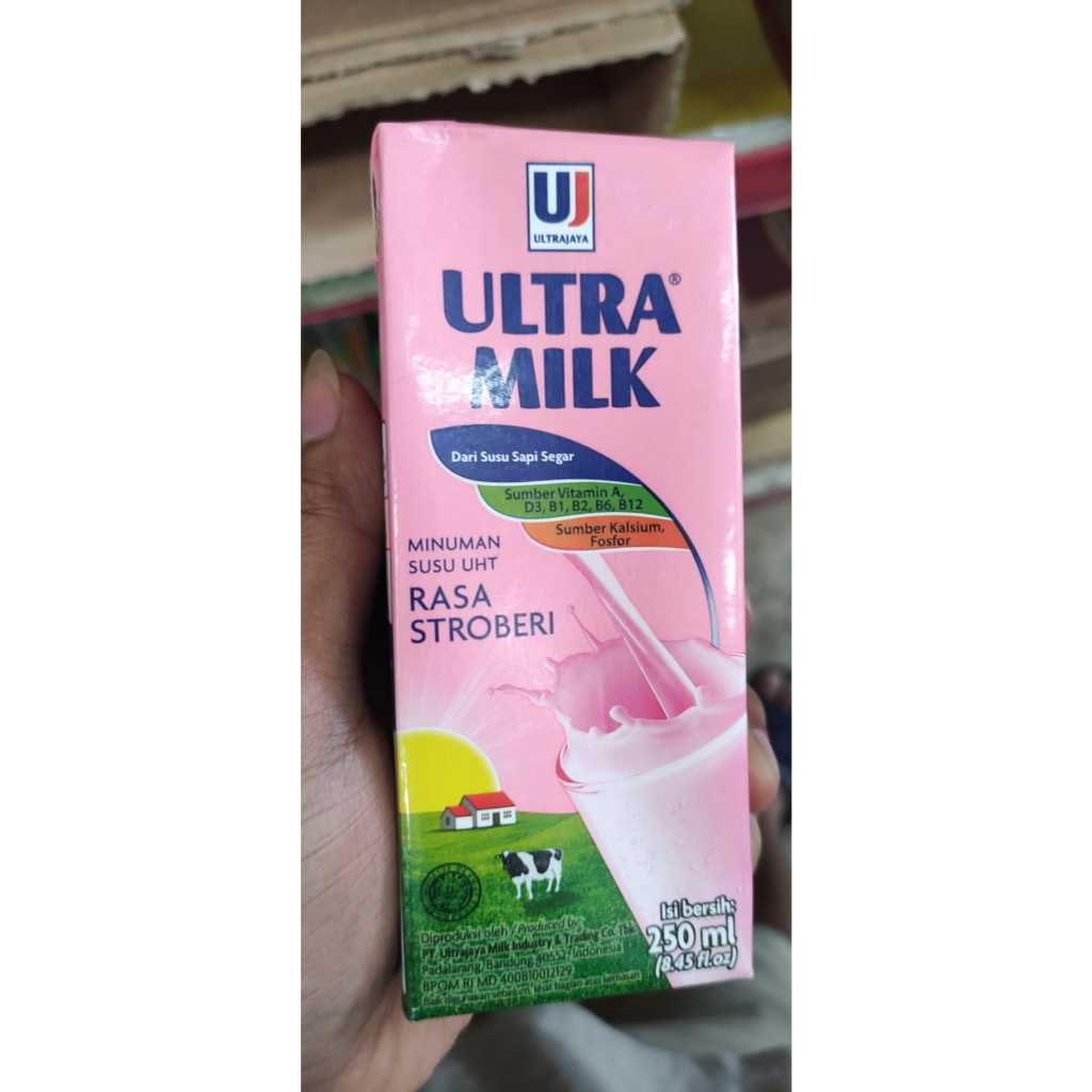 

Ultra Milk Storberi 250ml - Susu Ultra Milk Storberi 250ml