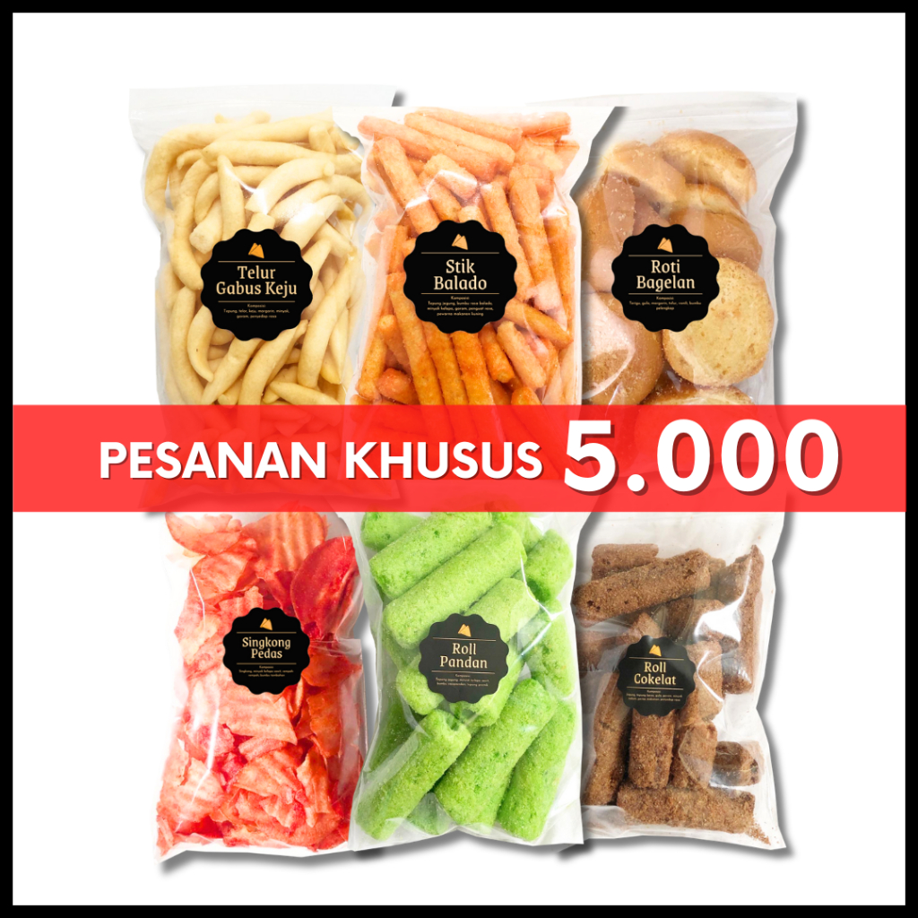 

[DELISH SNACKS] Pesanan Khusus Diatas 12pcs Aneka Snack Serba 5.000